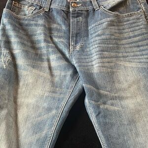 Slim Straight Light Blue Washed Men's Jeans